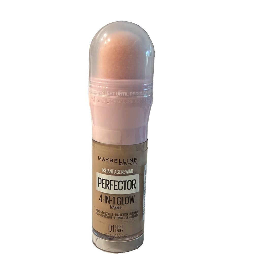 Maybelline New York Instant Age Rewind Perfector Glow Liquid Foundation 01 Light
